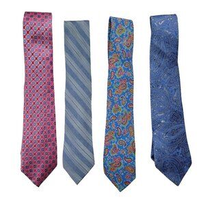 Michael Kors Ted Baker Calvin Klein Lot of 4 Ties Bundle